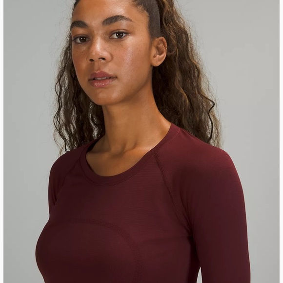 Lululemon Swiftly Tech LS 2.0 Race * Red Merlot - Picture 5 of 6